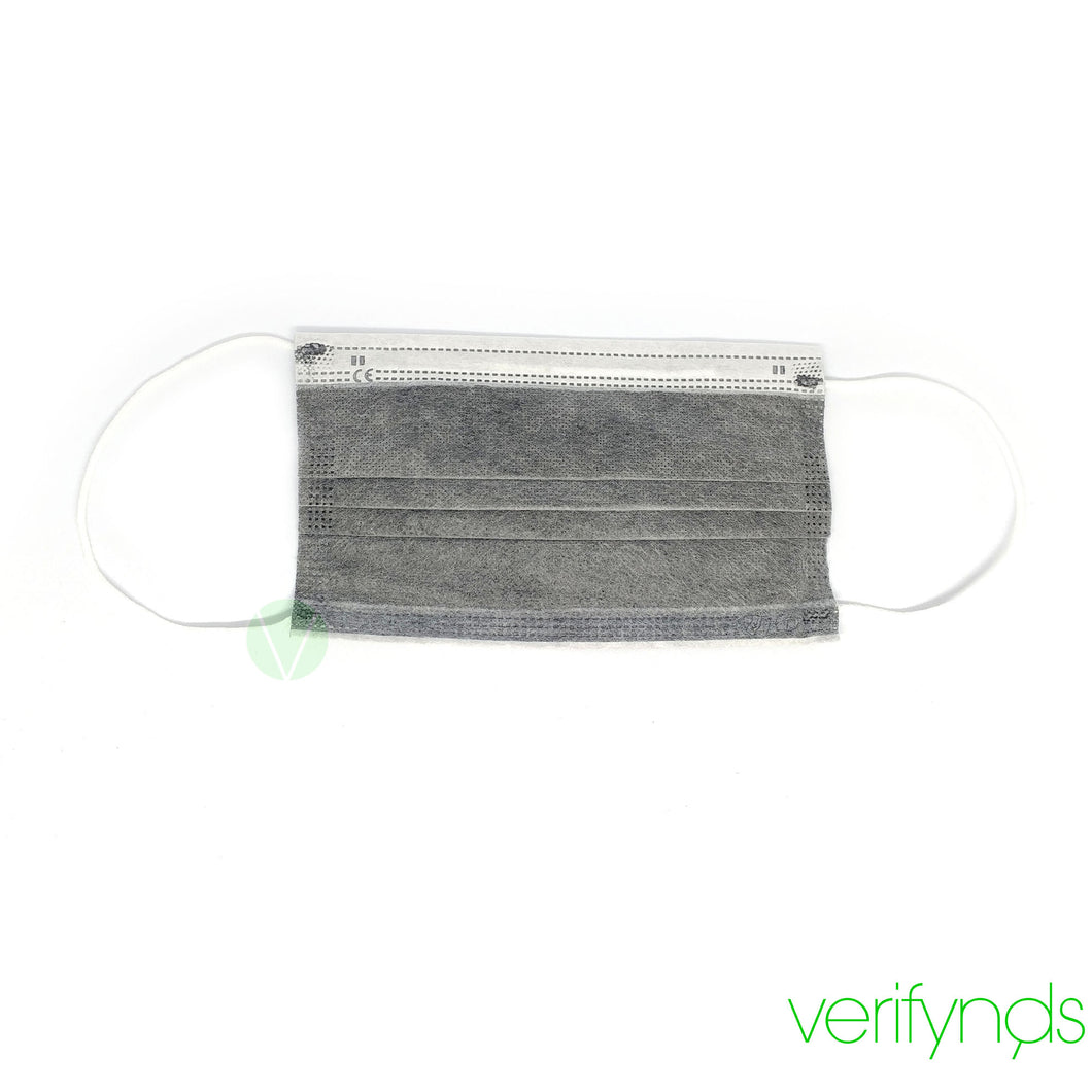 [Rare] 4 ply Surgical Mask 50 pcs/box (Activated Carbon Gray)